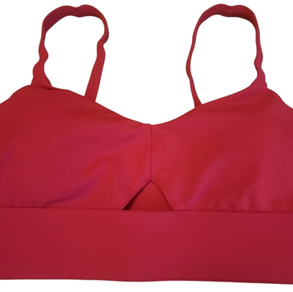 Women's Fabletics Malindi Black Pink Medium Support Active Sports Bra Size XS - Picture 2 of 4